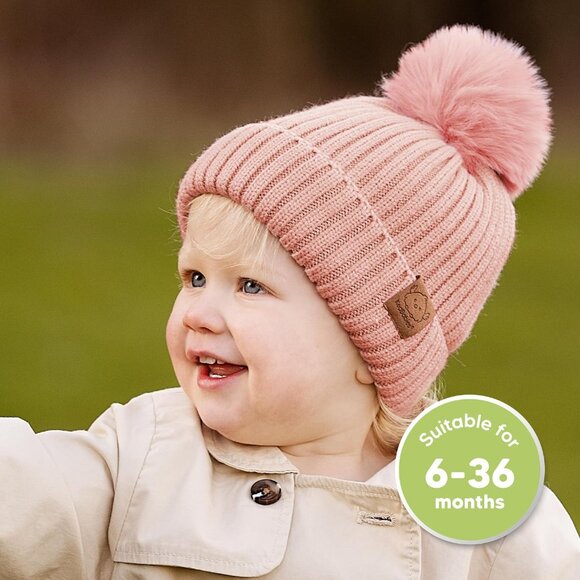 KeaBabies 2-Pack Baby Hats for Fawn Toddler, Boys, Girls 6-36 Months (Fawn, M) - Picture 2 of 9